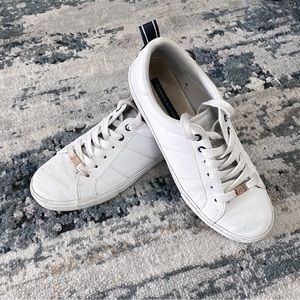 Tommy Hilfiger Womens Fashion Sneakers White Leather 9.5